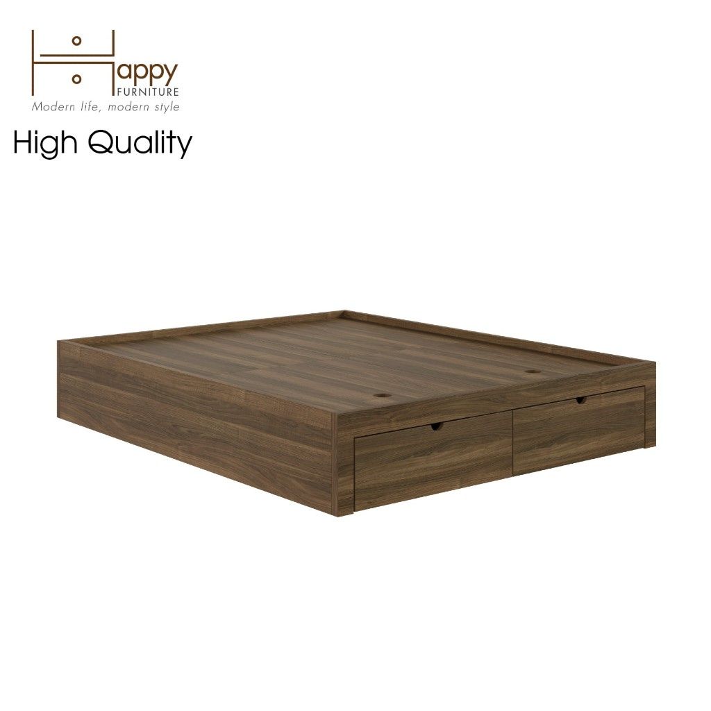 HAPPY FURNITURE , Giường ngủ 2 ngăn kéo - CIRCLE , GNG_085 GNG_086 GNG_087 GNG_088 , 207cm x 35cm