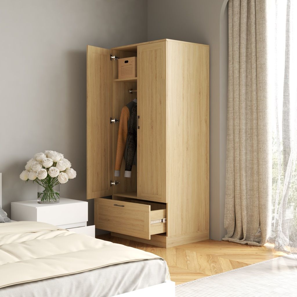 HAPPY FURNITURE , Tủ treo quần áo tiện dụng - SALY , TCM_010 , 76cm x 56cm x 180cm