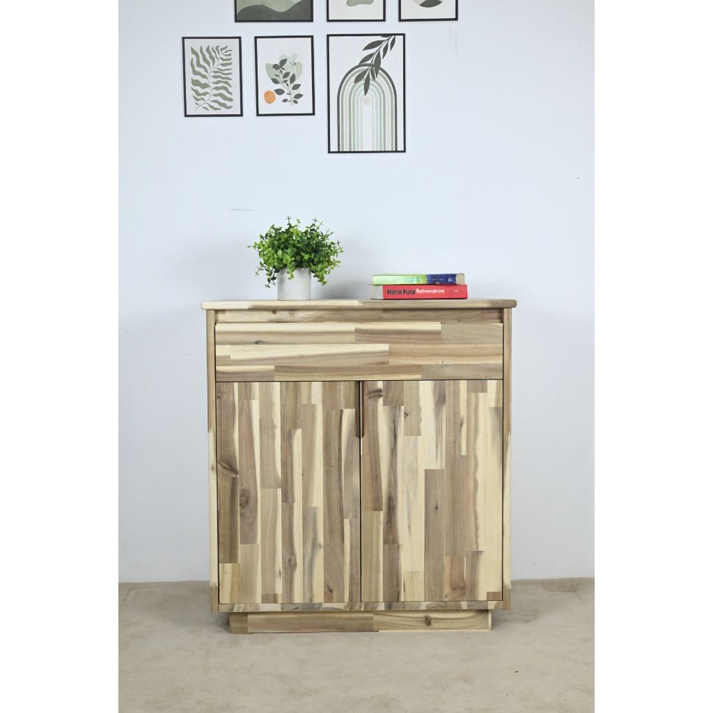 HAPPY FURNITURE , Gỗ tự nhiên , Tủ lưu trữ 2 cửa mở - GALI , TLT_011 , 70cm x 35cm x 76cm