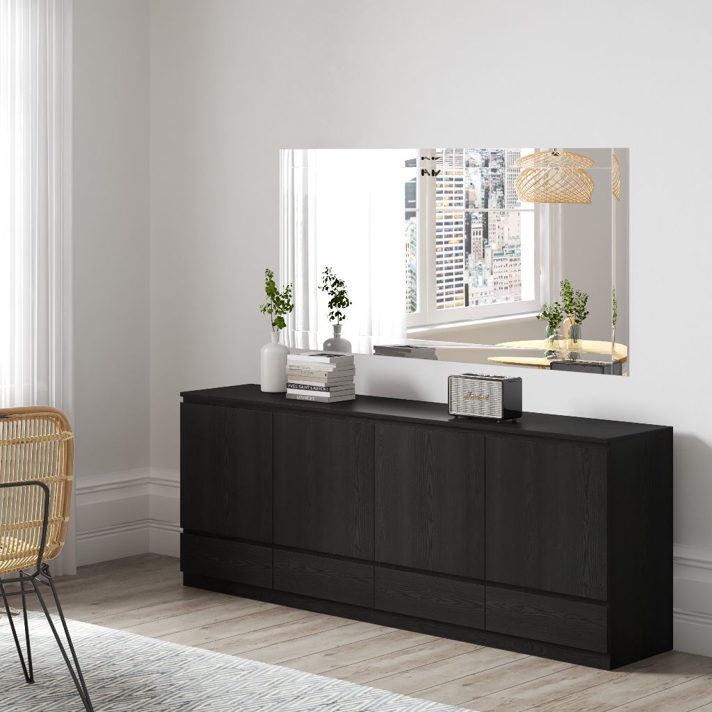 HAPPY FURNITURE , Tủ lưu trữ 4 cánh mở - OLA , TCM_076 , 180cm x 40cm x 76cm