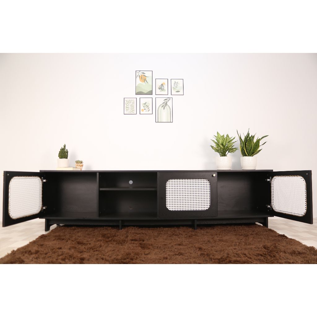 HAPPY FURNITURE , Kệ TV 3 cửa mở - MEYDAN , KTV_012 , 220cm x 42cm x 57cm