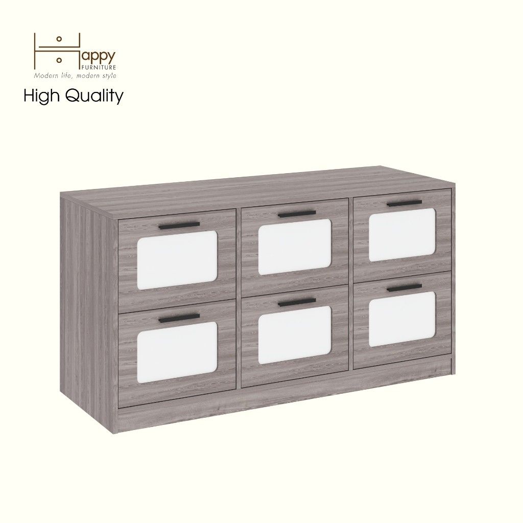 HAPPY FURNITURE , Tủ lưu trữ 4 ngăn kéo - TASY ,THK_318 , 134cm x 50cm x 70cm DxRxC