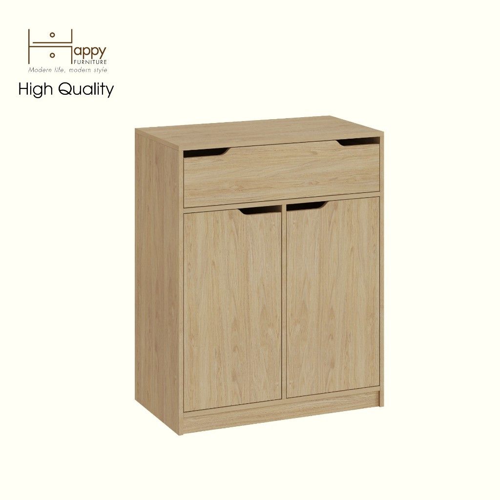 HAPPY FURNITURE , Tủ lưu trữ 1 ngăn kéo 2 cửa mở - ASO, TLT_070 , 80cm x 45cm x 100cm DxRxC