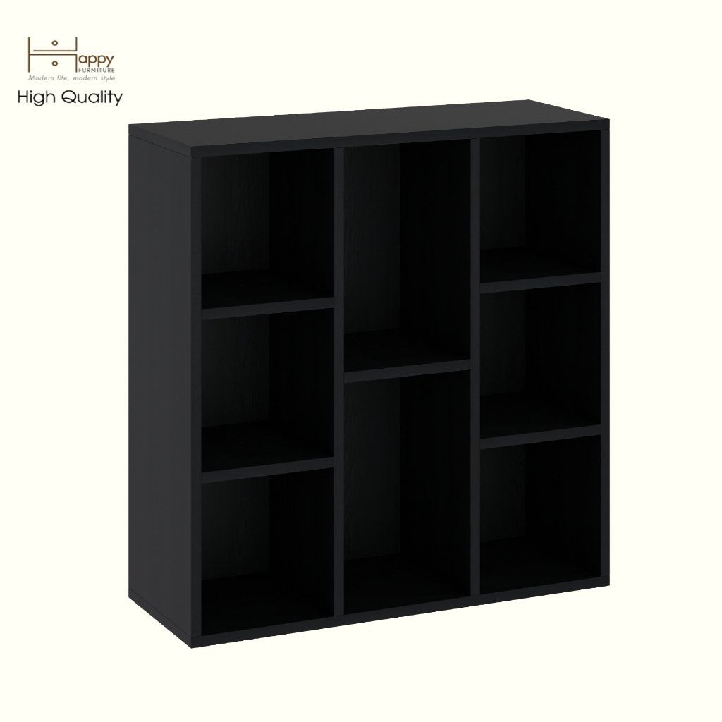 HAPPY FURNITURE , Kệ sách 8 ngăn - CATY , KSA_092, 74cm x 28cm x 77cm DxRxC