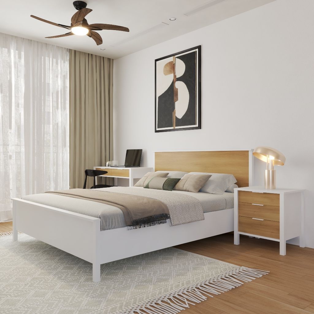 HAPPY FURNITURE , Giường ngủ MOKA, GNG_218 GNG_219 GNG_220 GNG_221 , 210cm x 36cm DxRxC