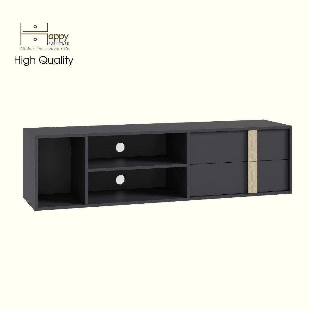 HAPPY FURNITURE , Kệ TV 2 ngăn kéo - SPACE, KTV_088 , 160cm x 40cm x 42cm DxRxC