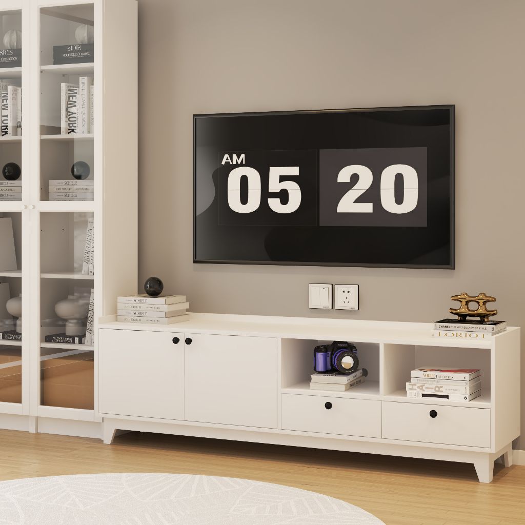 HAPPY FURNITURE , Kệ TV 6 ngăn kéo - KINA , KTV_010 , 180cm x 40cm x 56cm