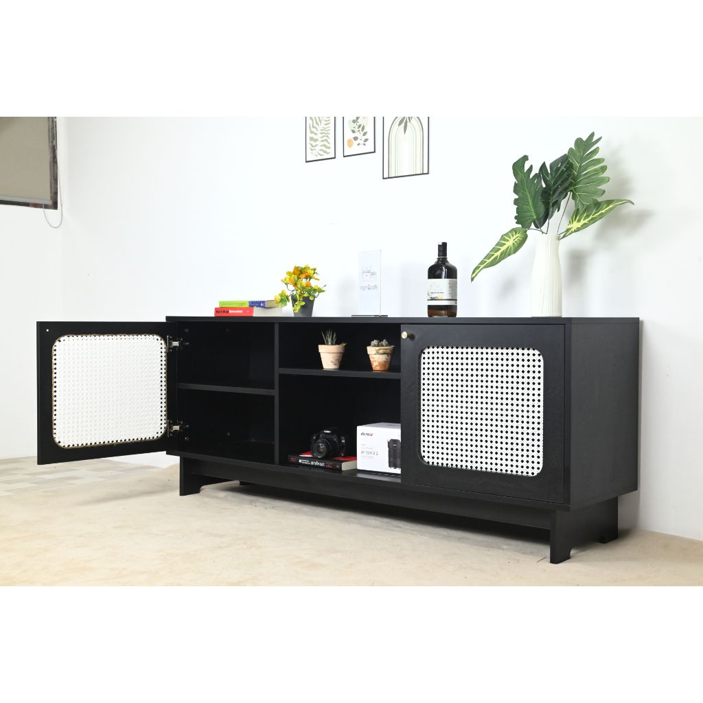 HAPPY FURNITURE , Kệ TV 2 cửa mở - MEYDAN , KTV_014 , 160cm x 42cm x 65cm