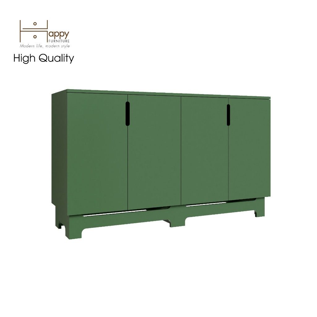 HAPPY FURNITURE , Tủ lưu trữ 4 cánh mở - MOLLY , TCM_105 , 140cm x 40cm x 82cm