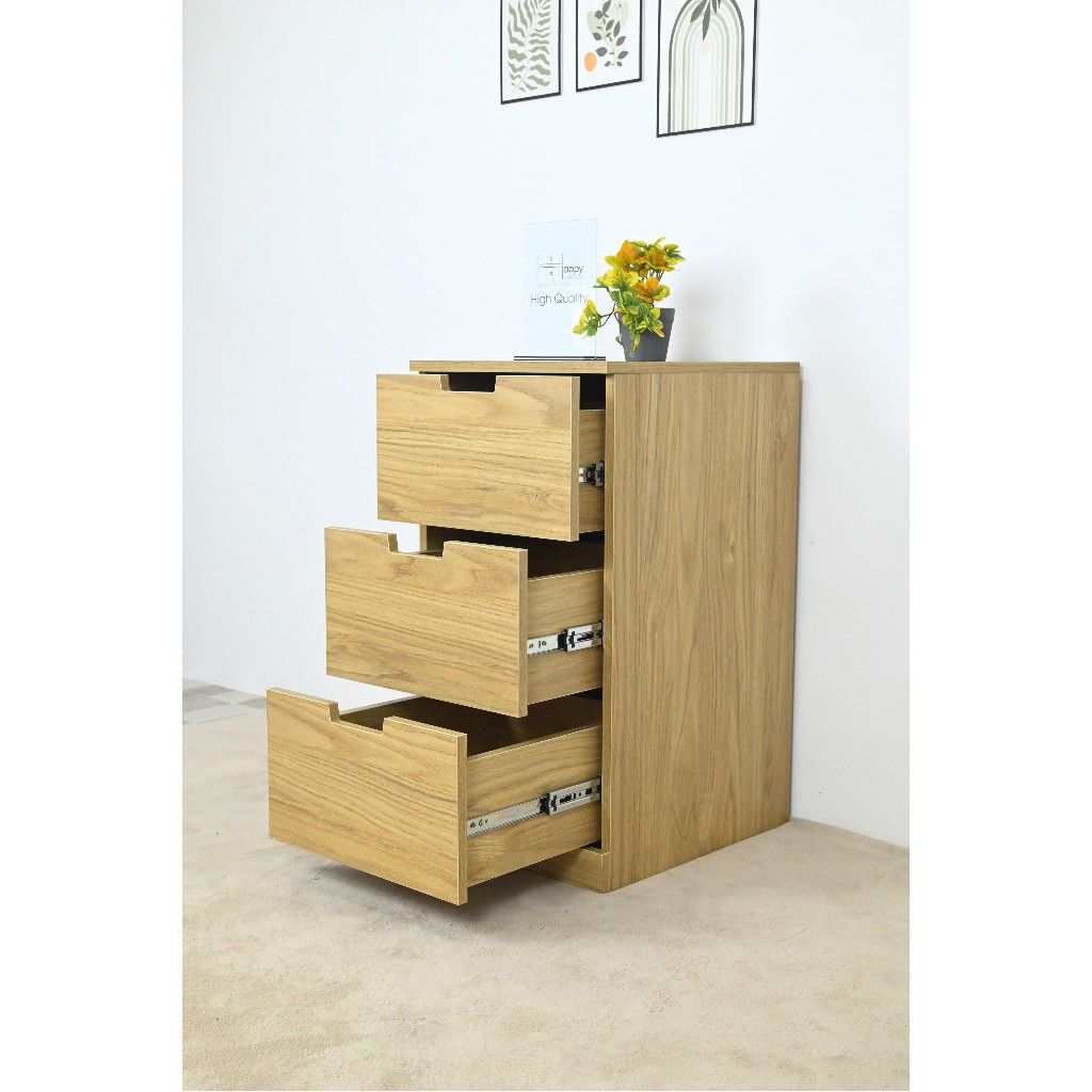 HAPPY FURNITURE , Tủ đựng đồ 3 ngăn kéo - SCANDINA , THK_102 , 40cm x 47cm x 76cm