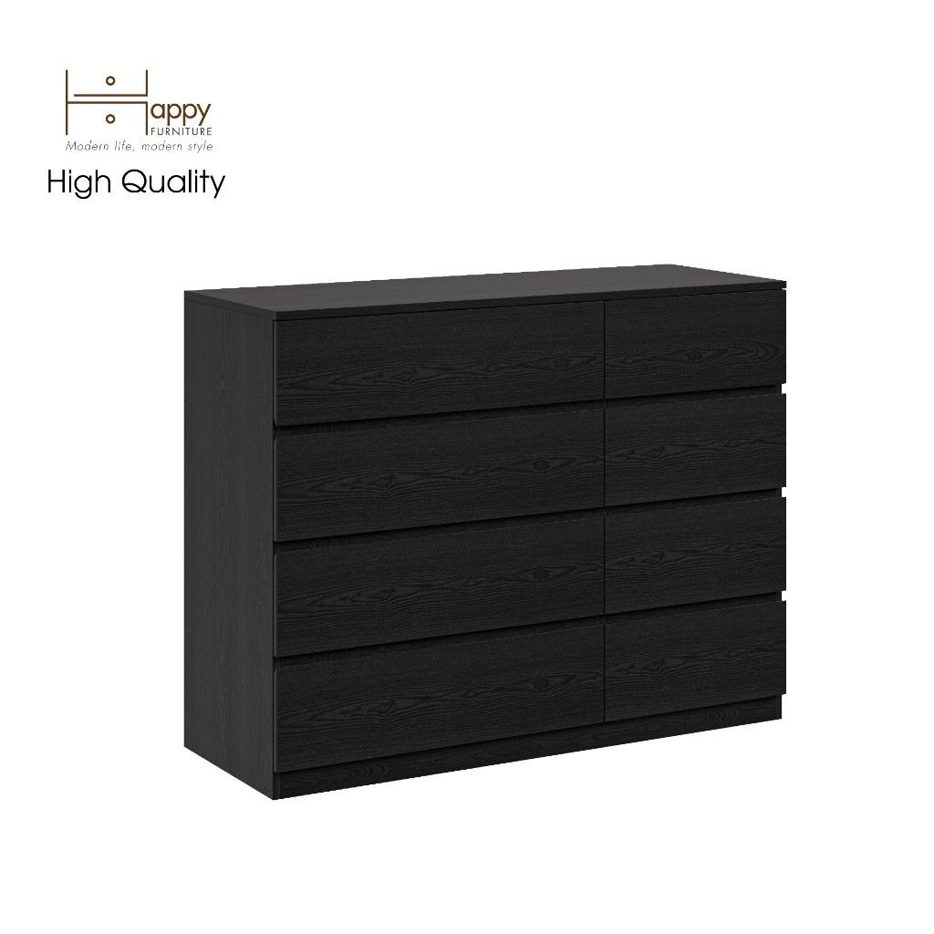 HAPPY FURNITURE , Tủ đựng đồ 8 ngăn kéo - OLA , THK_091 , 120cm x 45cm x 94cm