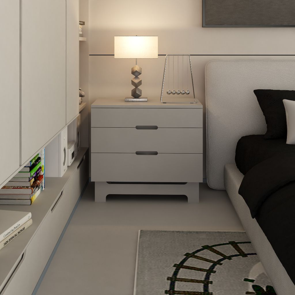 HAPPY FURNITURE , Tủ lưu trữ 3 ngăn kéo - MOLLY , THK_106 , 70cm x 45cm x 62cm