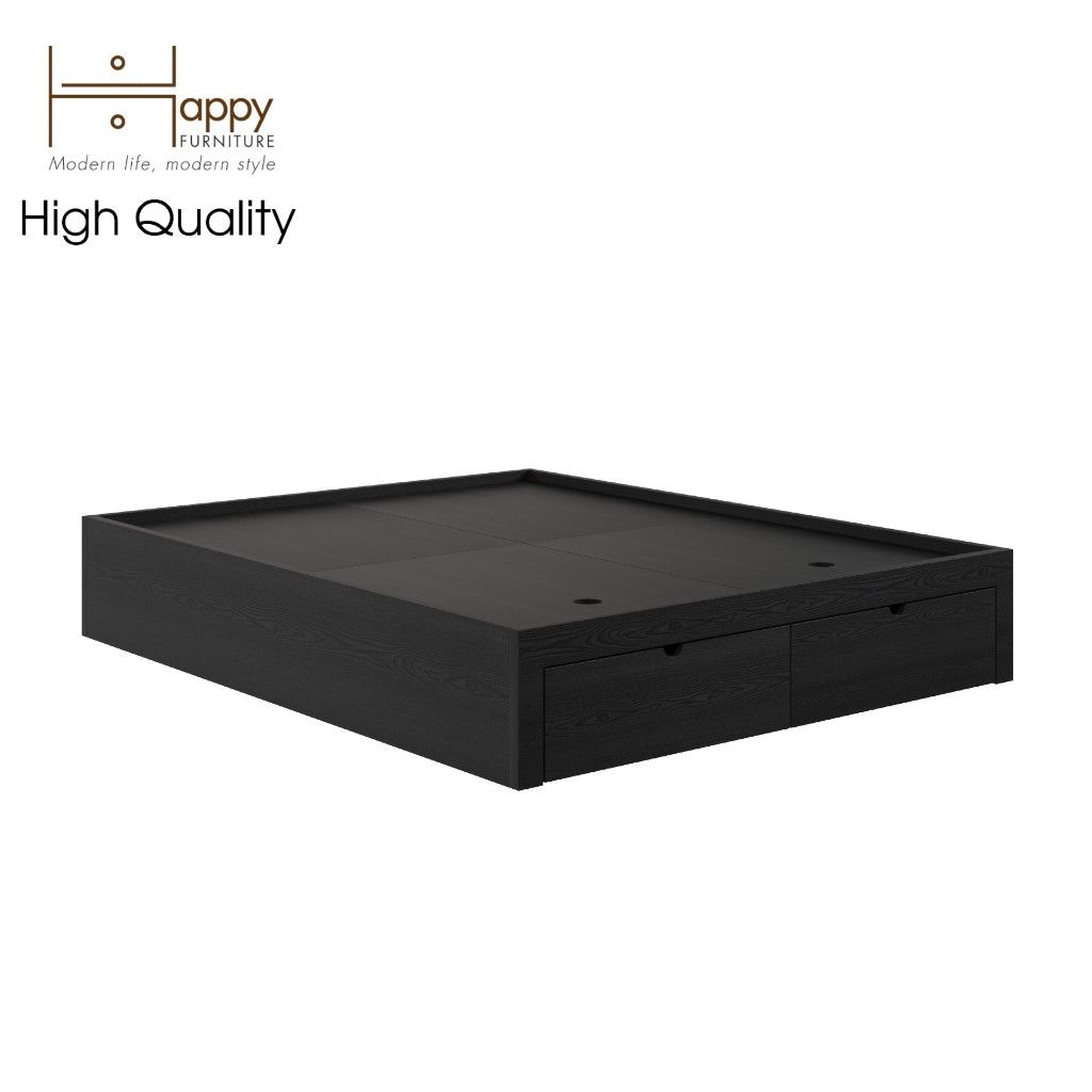 HAPPY FURNITURE , Giường ngủ 2 ngăn kéo - CIRCLE , GNG_085 GNG_086 GNG_087 GNG_088 , 207cm x 35cm