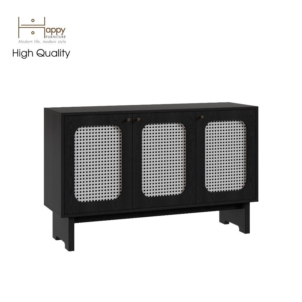 HAPPY FURNITURE , Tủ lưu trữ 3 cánh mây - MEYDAN , TCM_054 , 128cm x 40cm x 80cm