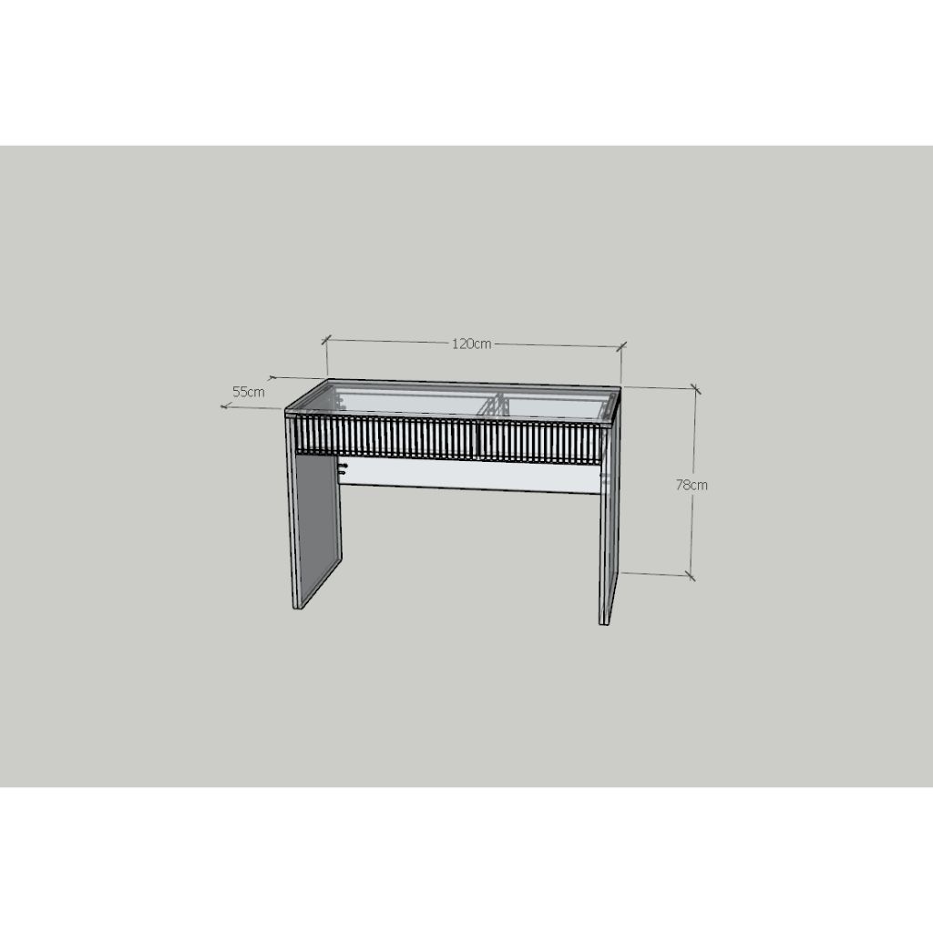 HAPPY FURNITURE , Bàn làm việc 2 ngăn kéo - NAMI, BAN_131 , 120cm x 55cm x 78cm DxRxC