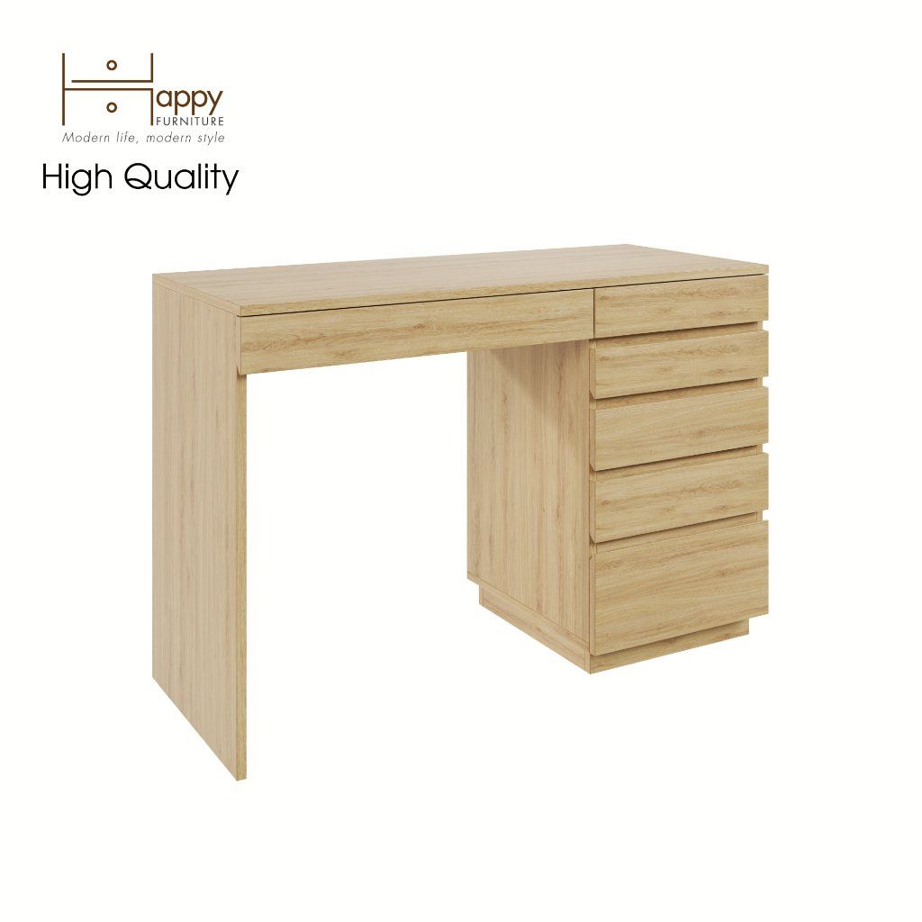 HAPPY FURNITURE , Bàn làm việc 6 ngăn kéo - MACRO , BAN_009 , 110cm x 45cm x 73cm