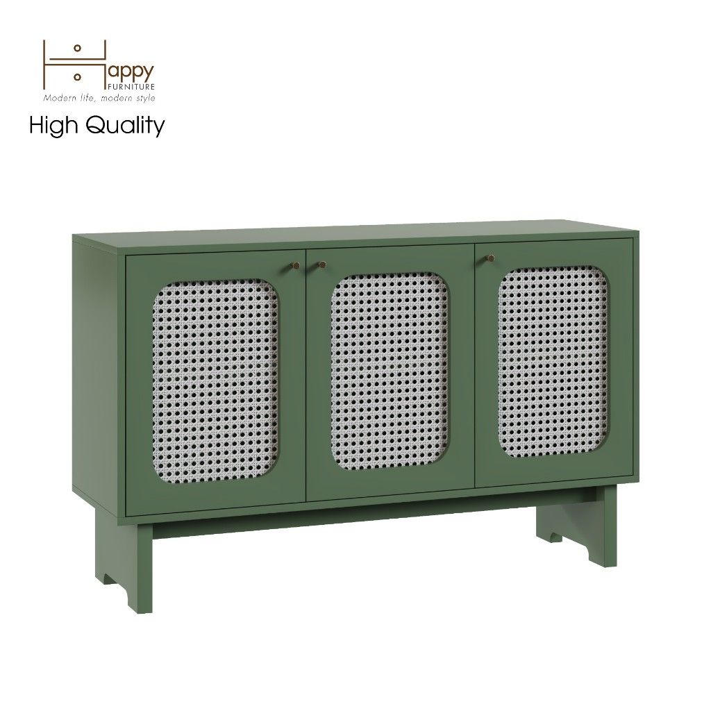 HAPPY FURNITURE , Tủ lưu trữ 3 cánh mây - MEYDAN , TCM_054 , 128cm x 40cm x 80cm