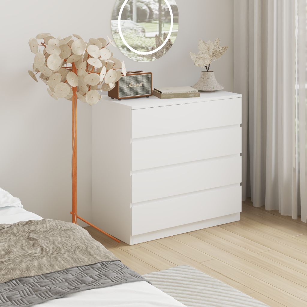 HAPPY FURNITURE , Tủ đựng đồ 4 ngăn kéo - OLA , THK_089 , 80cm x 45cm x 78cm