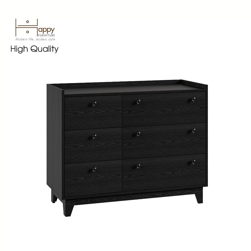 HAPPY FURNITURE , Tủ đựng đồ 6 ngăn kéo - KINA , THK_073 , 106cm x 45cm x 84cm