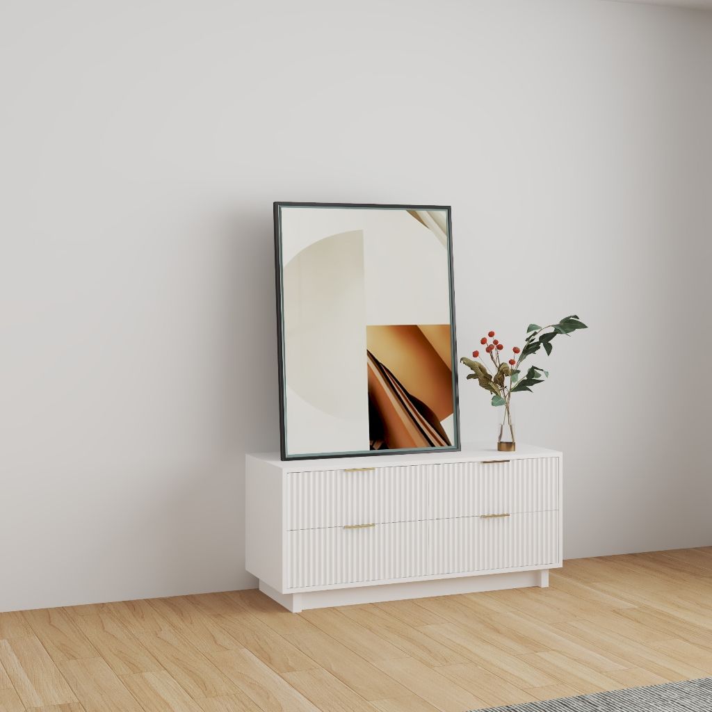 HAPPY FURNITURE , Tủ lưu trữ 4 ngăn kéo - NAMI, THK_242 , 120cm x 45cm x 55cm DxRxC