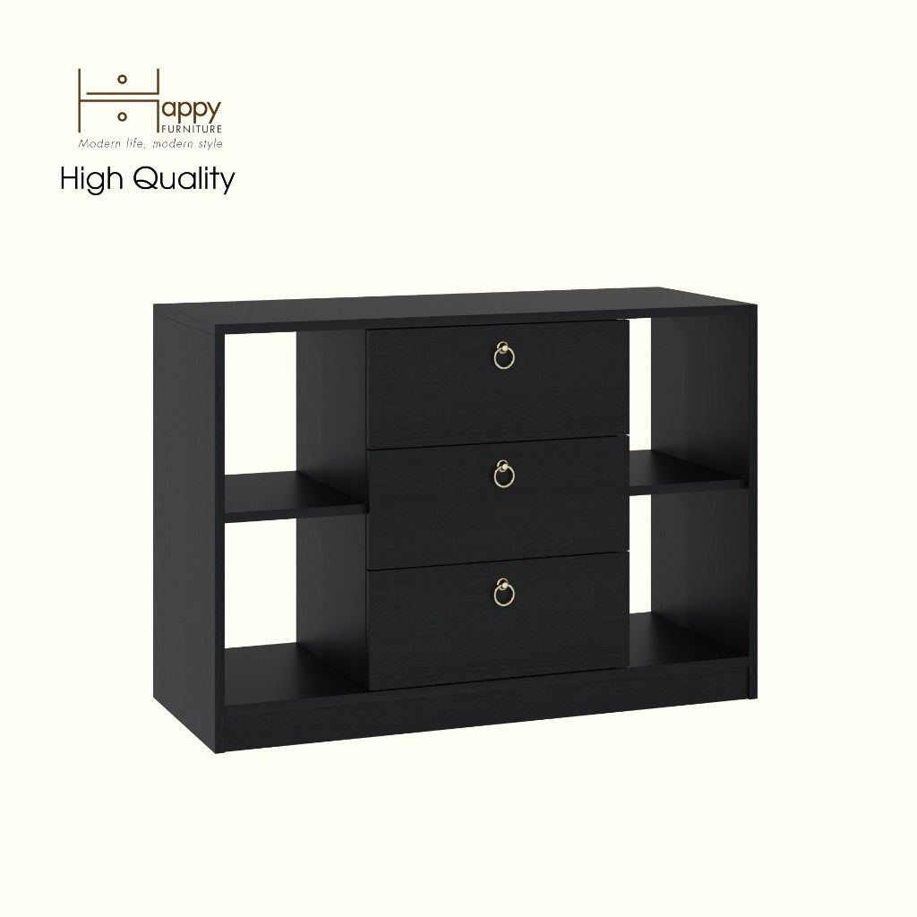 HAPPY FURNITURE , Tủ lưu trữ 3 ngăn kéo - MERI , THK_296 , 100cm x 40cm x 70cm DxRxC