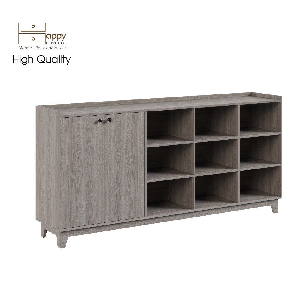 HAPPY FURNITURE , Tủ lưu trữ 2 cửa mở 9 ngăn - KINA , TCM_041 , 200cm x 40cm x 96cm