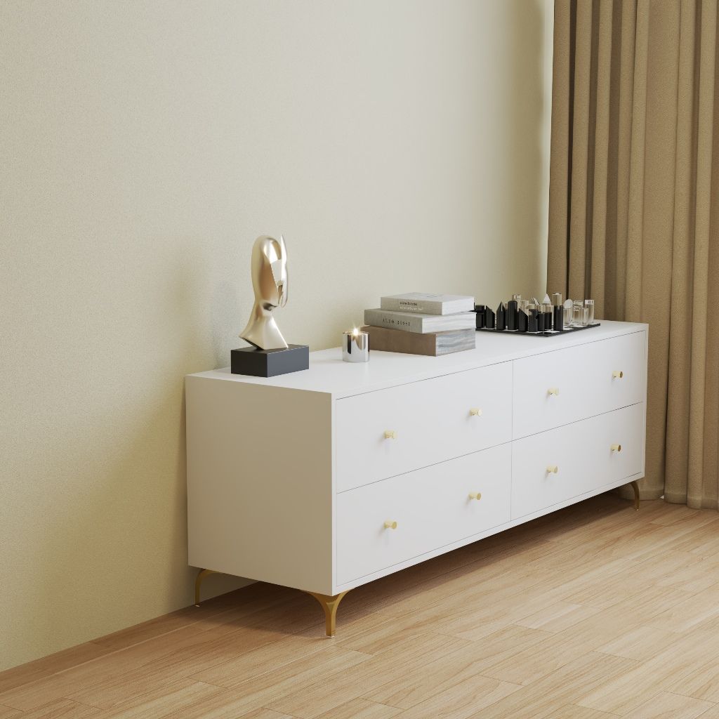 HAPPY FURNITURE , Tủ lưu trữ 6 ngăn kéo - HAPPI, THK_272 , 160cm x 45cm x 60cm DxRxC