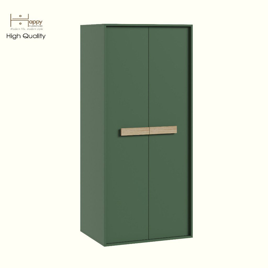 HAPPY FURNITURE , Tủ quần áo 2 cửa mở - SPACE, TCM_240 , 80cm x 59cm x 180cm DxRxC