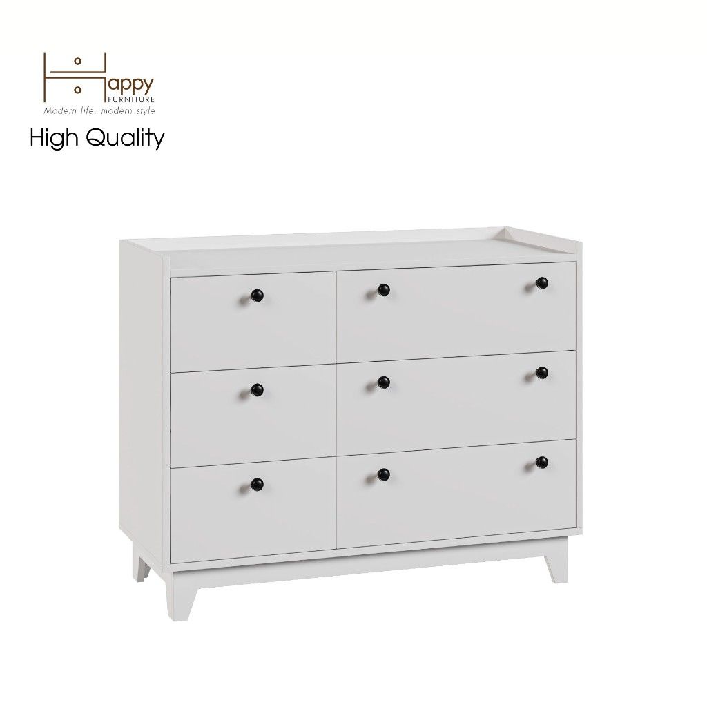 HAPPY FURNITURE , Tủ đựng đồ 6 ngăn kéo - KINA , THK_073 , 106cm x 45cm x 84cm