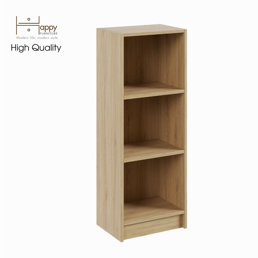 HAPPY FURNITURE , kệ sách 3 tầng size nhỏ - CATY , KSA_008 , 40cm x 28cm x 106cm