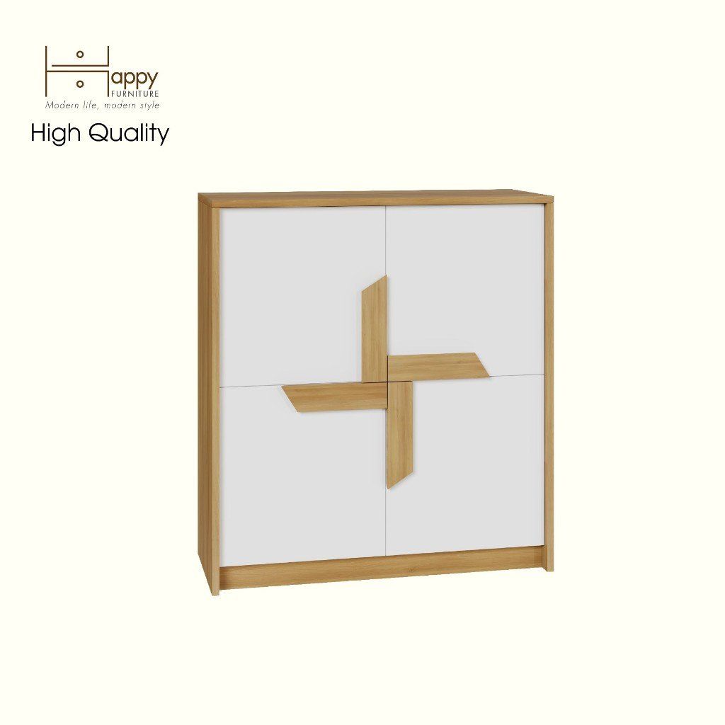 HAPPY FURNITURE , Tủ lưu trữ 4 cánh mở - PONIX , TCM_115 , 82cm x 32cm x 90cm