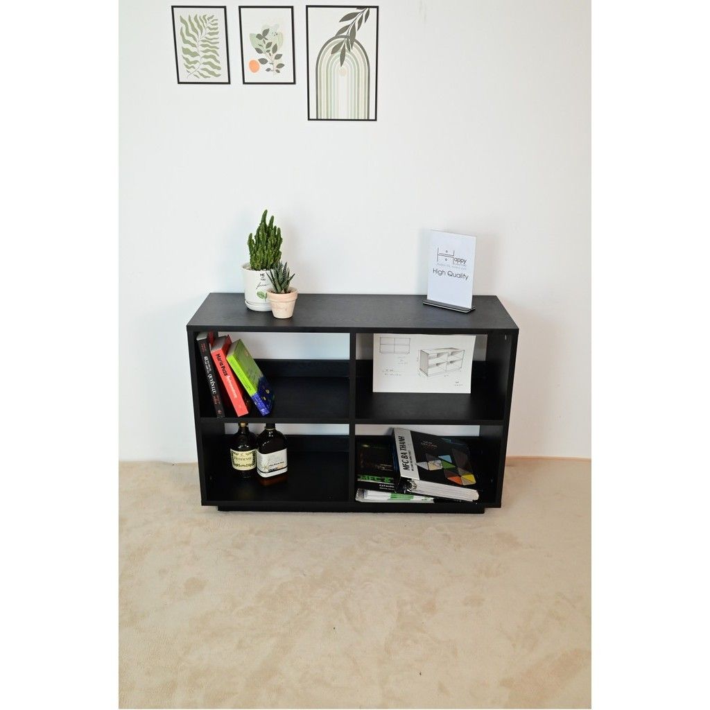 HAPPY FURNITURE , Kệ sách 4 ngăn - ZANE , KSA_035 , 90cm x 32cm x 62cm