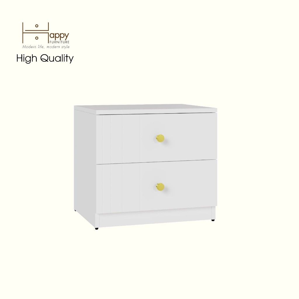 HAPPY FURNITURE, Táp đầu giường 2 ngăn kéo - JOVIE , THK_149 , 50cm x 40cm x 45cm