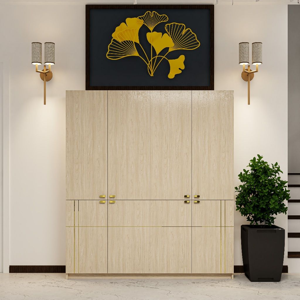 HAPPY FURNITURE , Gỗ tự nhiên , Tủ sách 5 tầng 4 cửa mở - JOCASTA , KSA_060 , 160cm x 30cm x 180cm