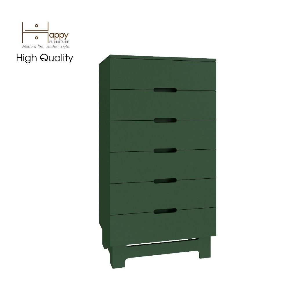 HAPPY FURNITURE , Tủ lưu trữ 6 ngăn kéo - MOLLY , THK_105 , 64cm x 45cm x 120cm