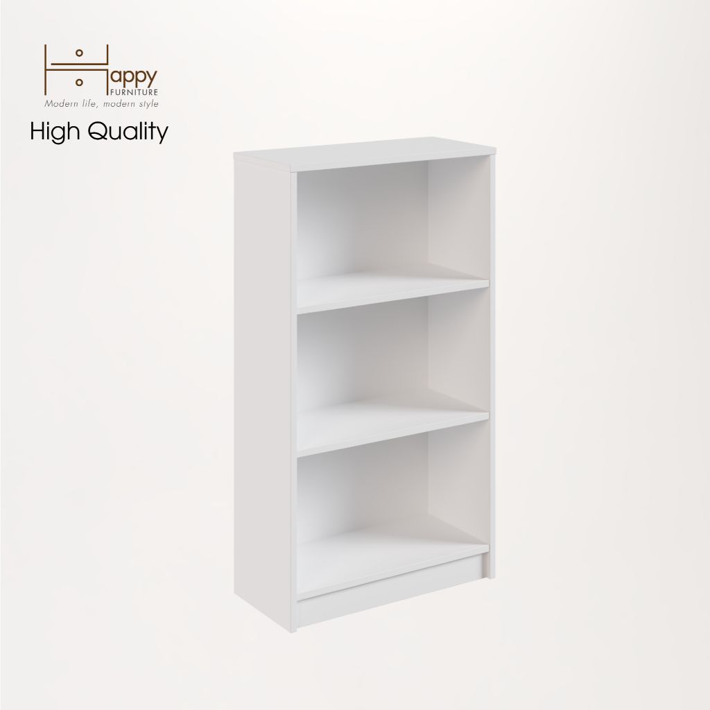 HAPPY FURNITURE , kệ sách 3 tầng - CATY , KSA_001 , 60cm x 28cm x 108cm
