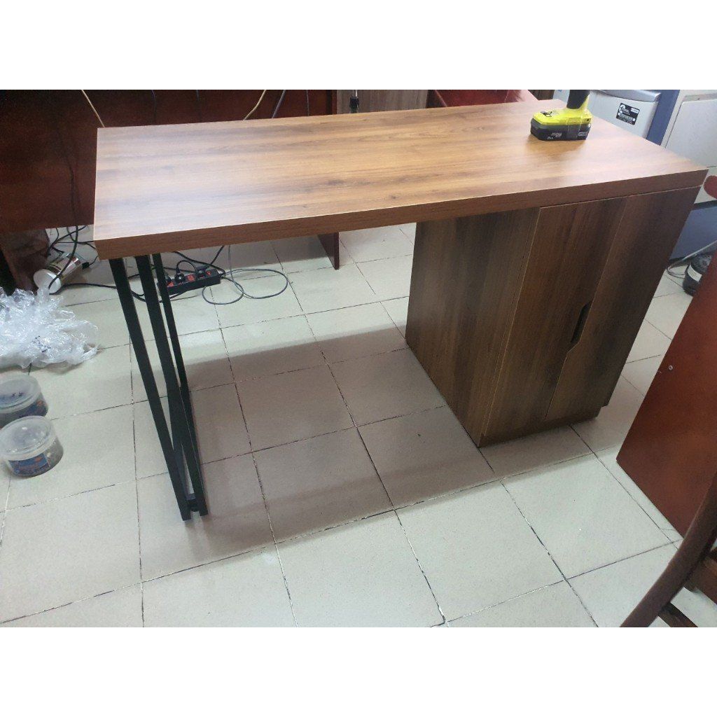 HAPPY FURNITURE , Bàn làm việc chân sắt - DASH , BAN_030 , 120cm x 55cm x75cm