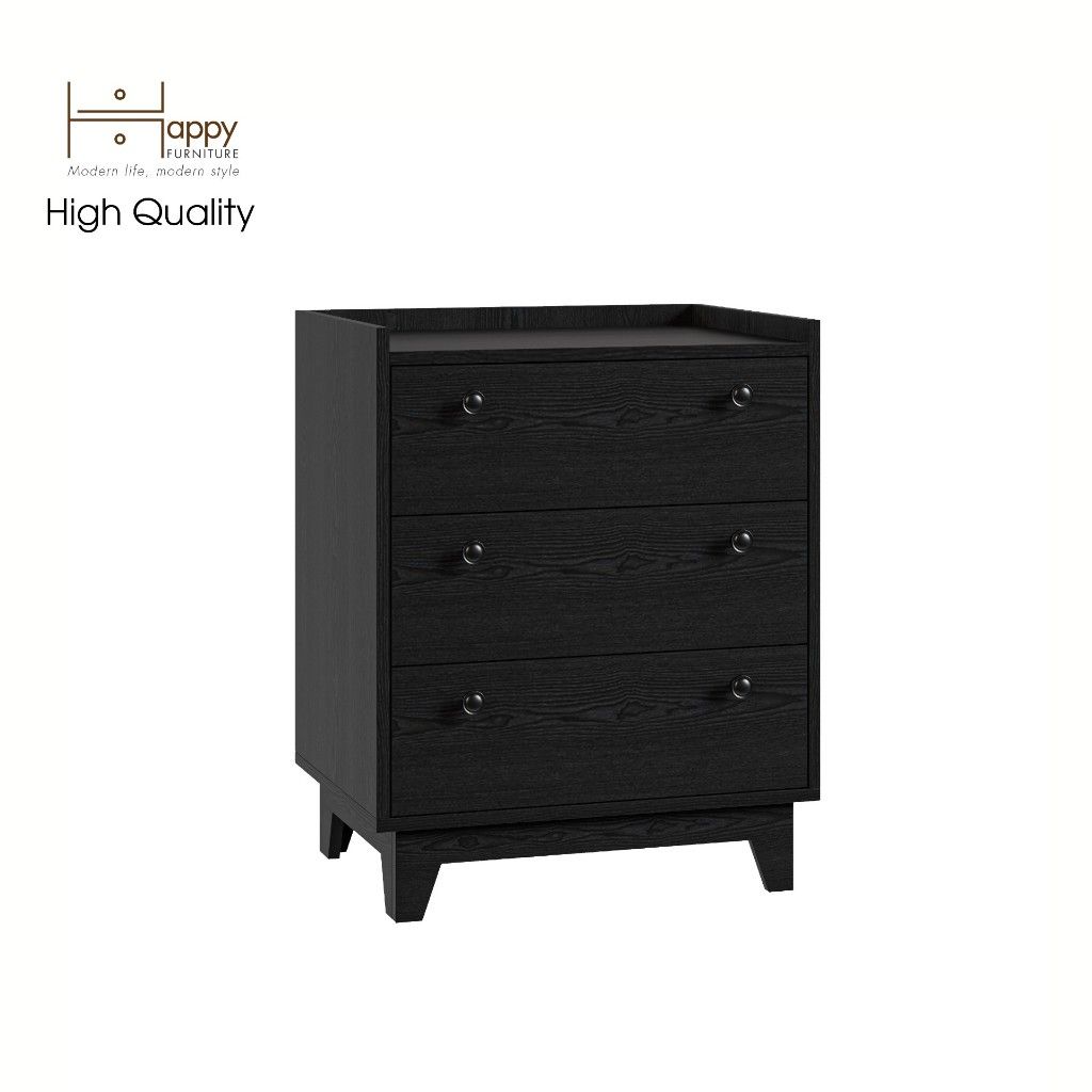 HAPPY FURNITURE , Tủ đựng đồ 3 ngăn kéo - KINA , THK_074 , 60cm x 45cm x 75cm