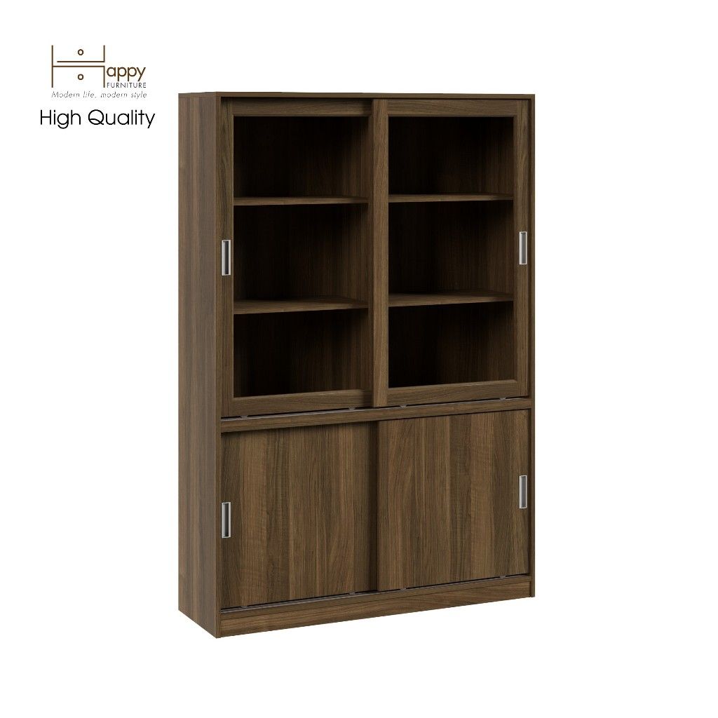 HAPPY FURNITURE , Tủ lưu trữ 4 cánh lùa - LUCA , TCL_010 , 120cm x 40cm x 180cm