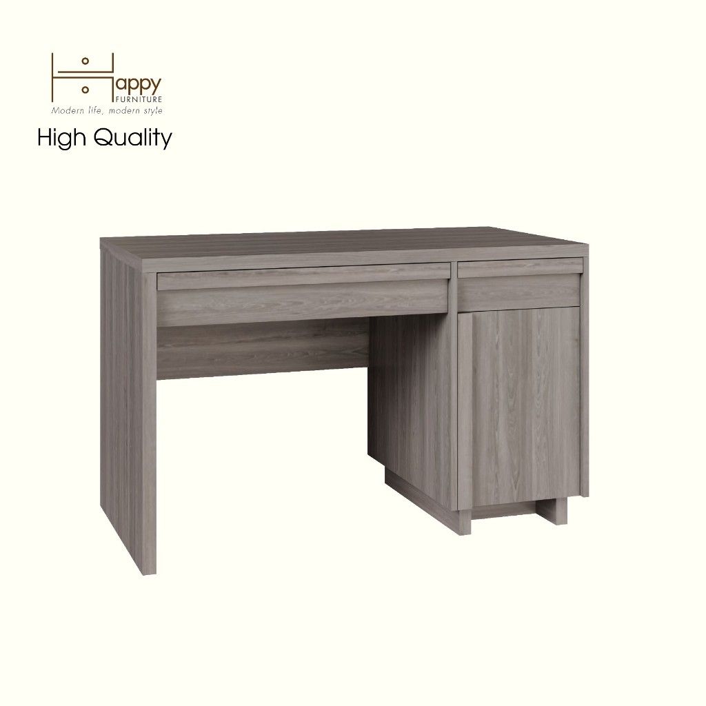 HAPPY FURNITURE , Bàn làm việc 2 ngăn kéo 1 cửa mở - MAVIS , BAN_080 , 120cm x 59cm x 75cm