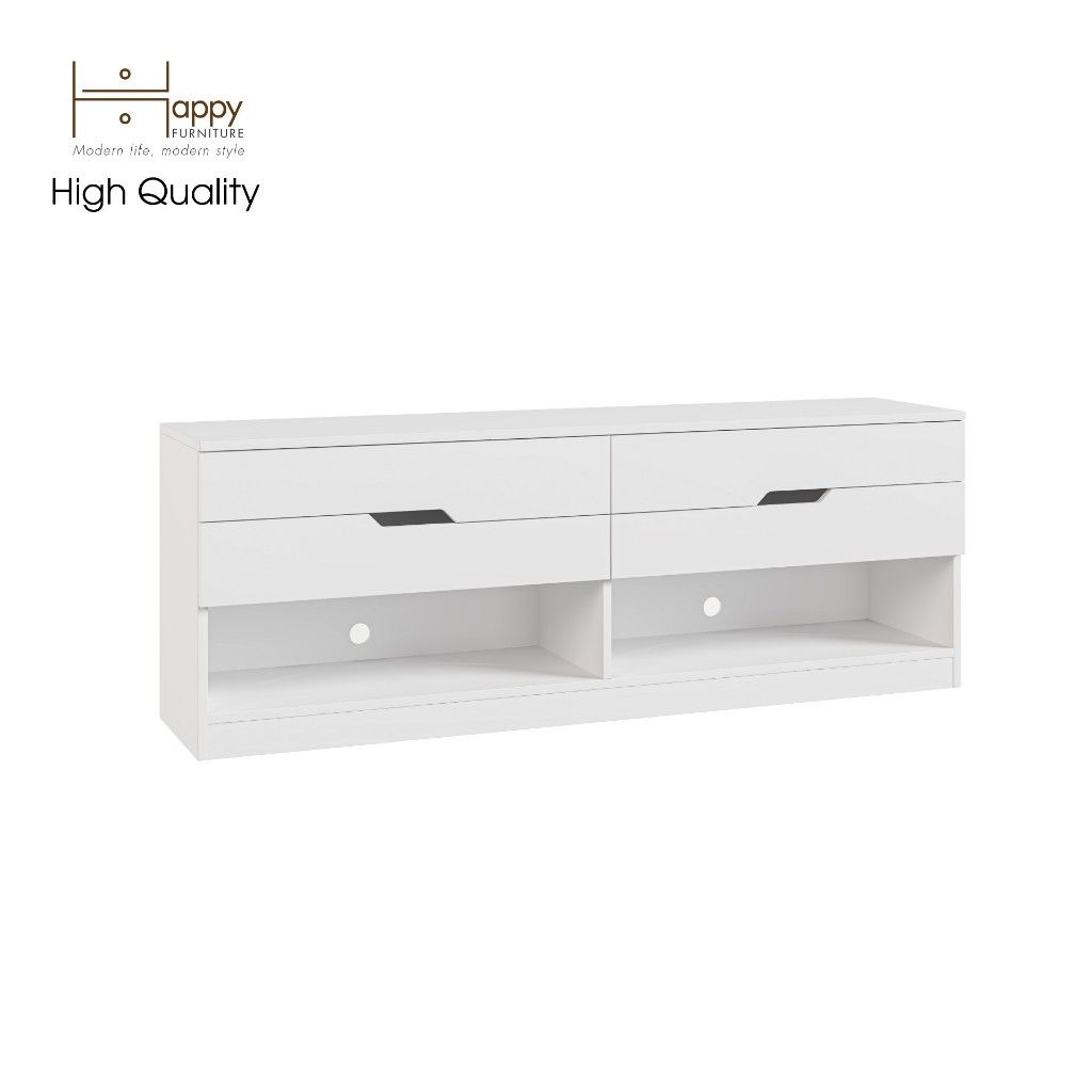 HAPPY FURNITURE , Kệ Tivi 4 ngăn kéo - DASH , KTV_005 , 150cm x 35cm x 54cm