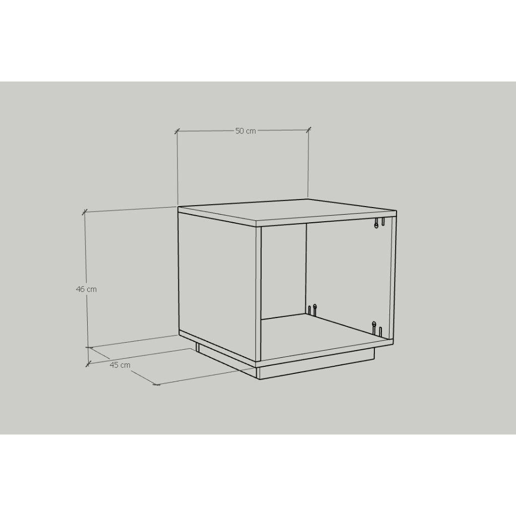 HAPPY FURNITURE , Bàn SOFA - ZANE , BAN_050 , 50cm x 45cm x 46cm