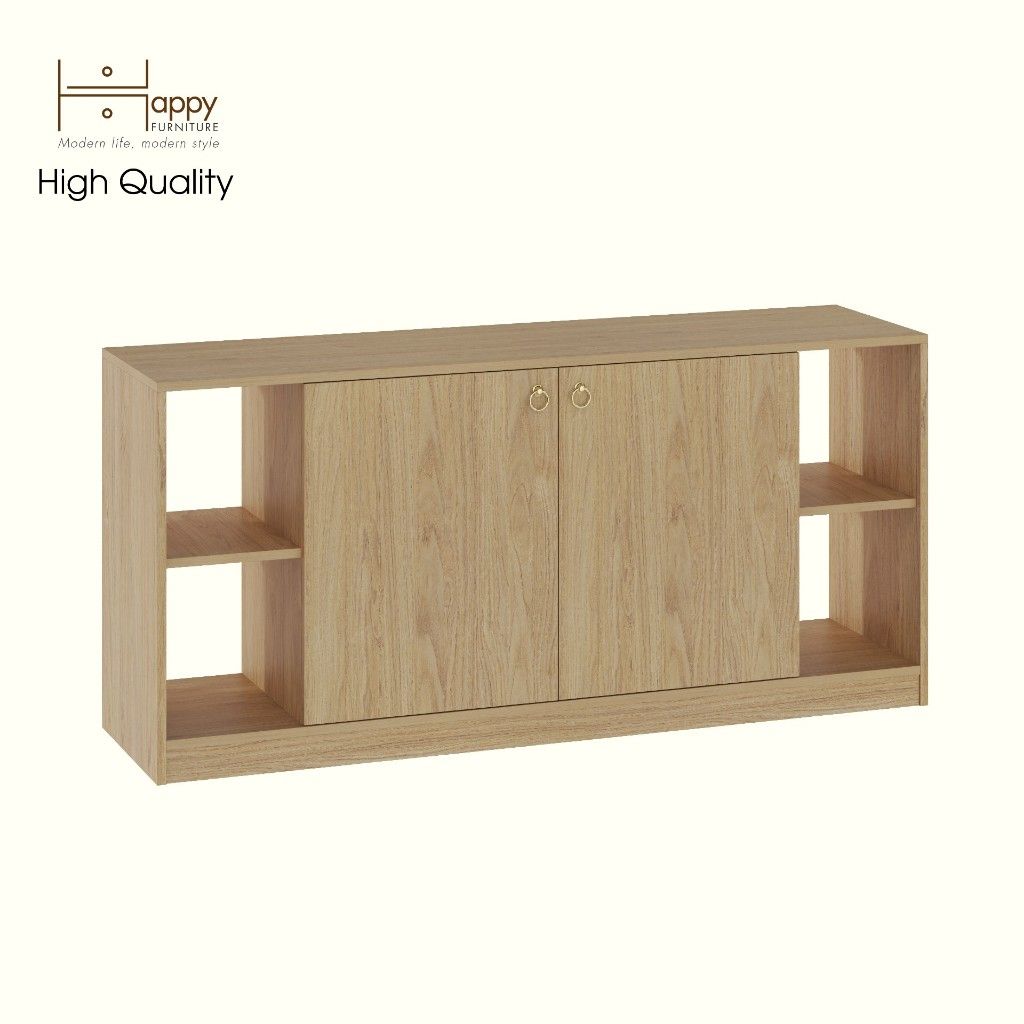 HAPPY FURNITURE , Tủ lưu trữ 2 cửa mở - MERI , TLT_057 , 150cm x 40cm x 70cm DxRxC
