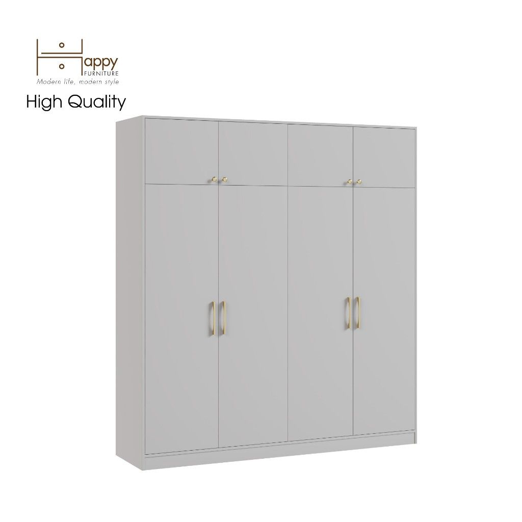 HAPPY FURNITURE , Tủ quần áo 2 ngăn kéo 2mx2m2 - ELEGANT , TCM_048 , 200cm x 54cm x 220cm