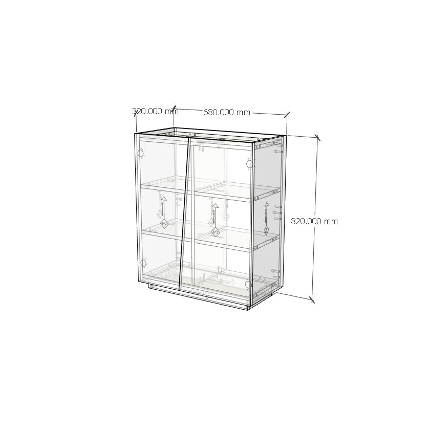 HAPPY FURNITURE , Tủ lưu trữ 2 cửa mở - VIGGO , TCM_172 , 68cm x 32cm x 82cm
