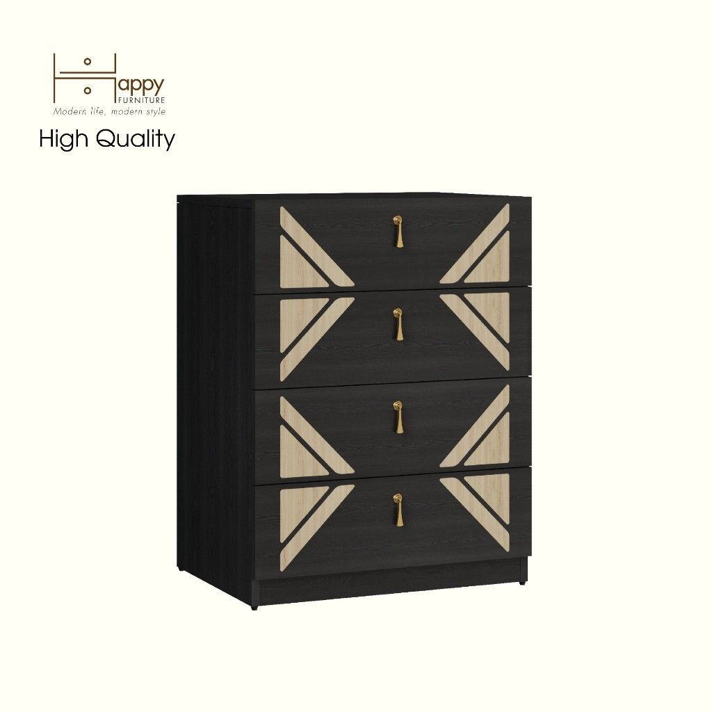 HAPPY FURNITURE , Tủ lưu trữ 4 ngăn kéo - CHARIS , THK_117 , 60cm x 45cm x 78cm