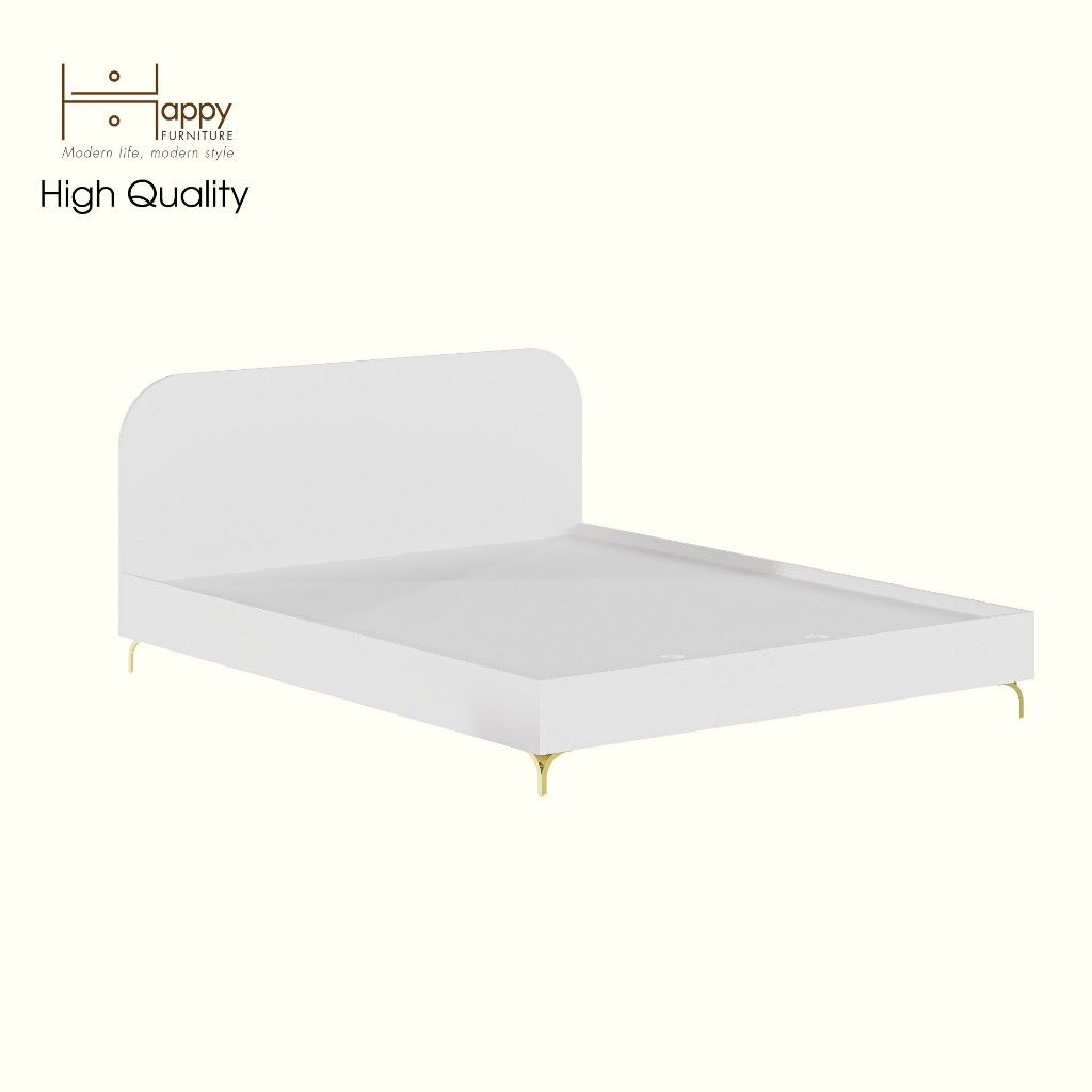 HAPPY FURNITURE , Giường ngủ chân sắt - HAPPI, GNG_234 GNG_235 GNG_236 GNG_237 , 203cm x 30cm DxC