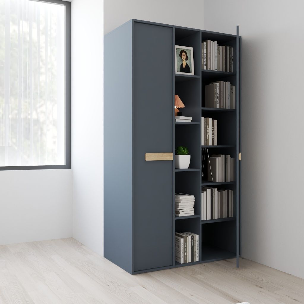 HAPPY FURNITURE , Tủ quần áo 2 cửa mở - SPACE, TCM_242 , 110cm x 59cm x 200cm DxRxC