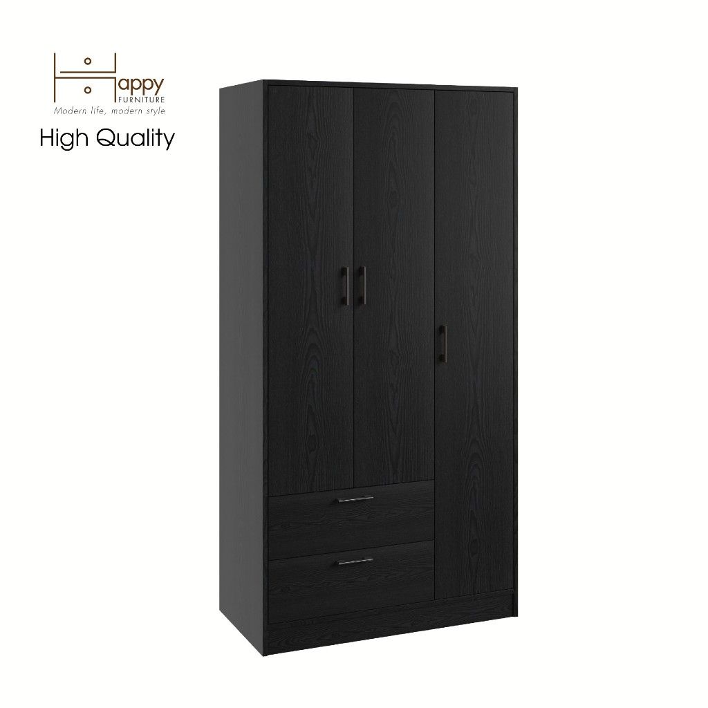 HAPPY FURNITURE , Tủ quần áo đa năng 3 cửa mở - SALY , TCM_007 , 92cm x 45cm x 180cm