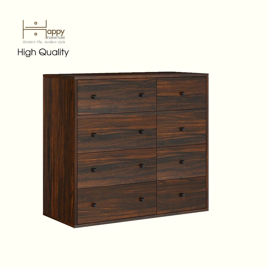 HAPPY FURNITURE , ZACY - Tủ lưu trữ 8 ngăn kéo , THK_212 , 90cm x 40cm x 82cm DxRxC, Sản phẩm phổ thông